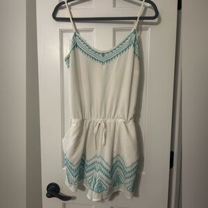 Posh White and Blue Romper